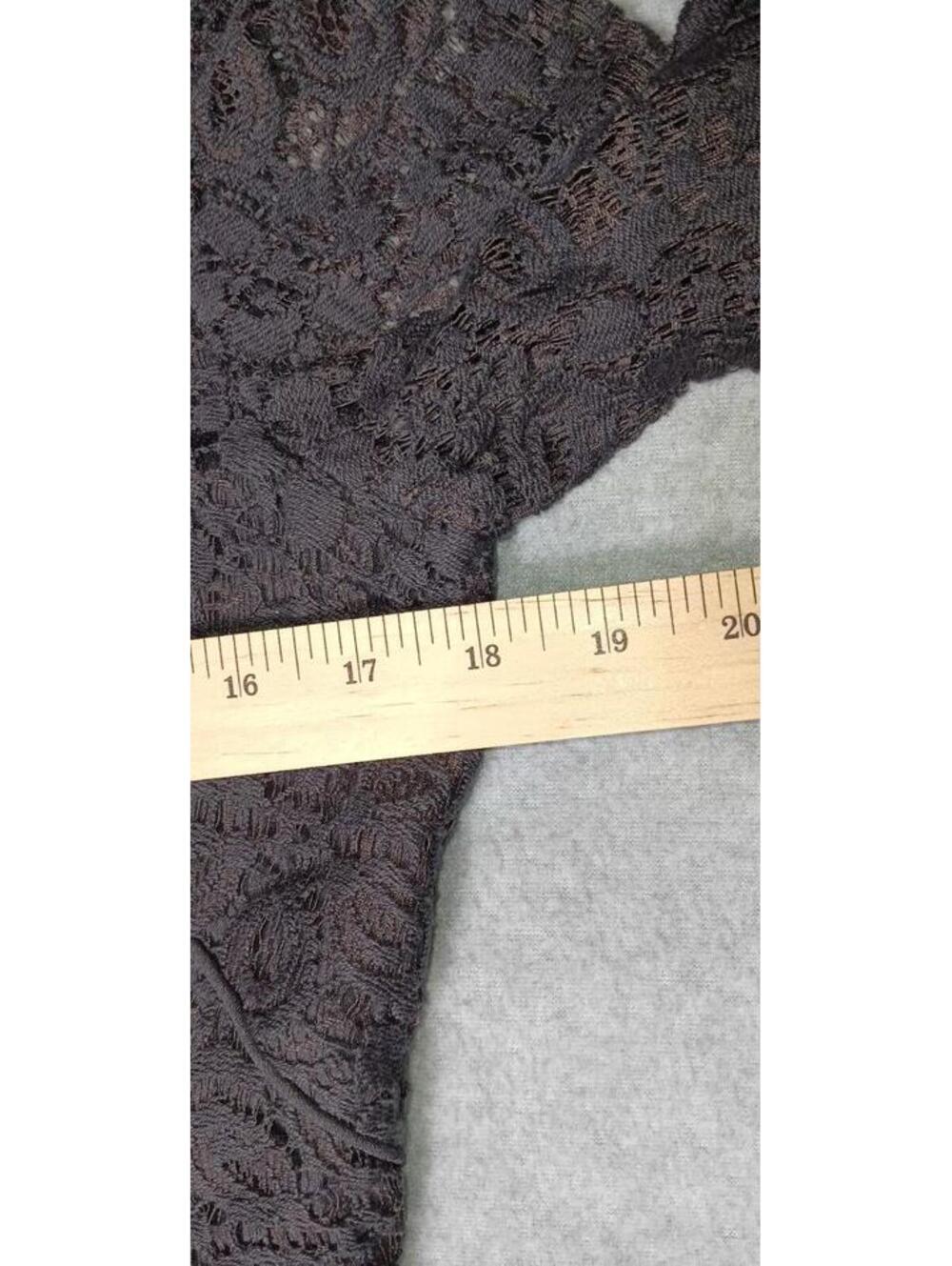 Antonio Melani Lace Overlay Body Con Dress Womens Size 6 Dark Gray Long... - Picture 3 of 11